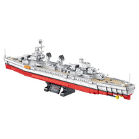 Thumbnail for Building Blocks MOC Military WW2 Fletcher Class Destroyer Bricks Battleship - 1