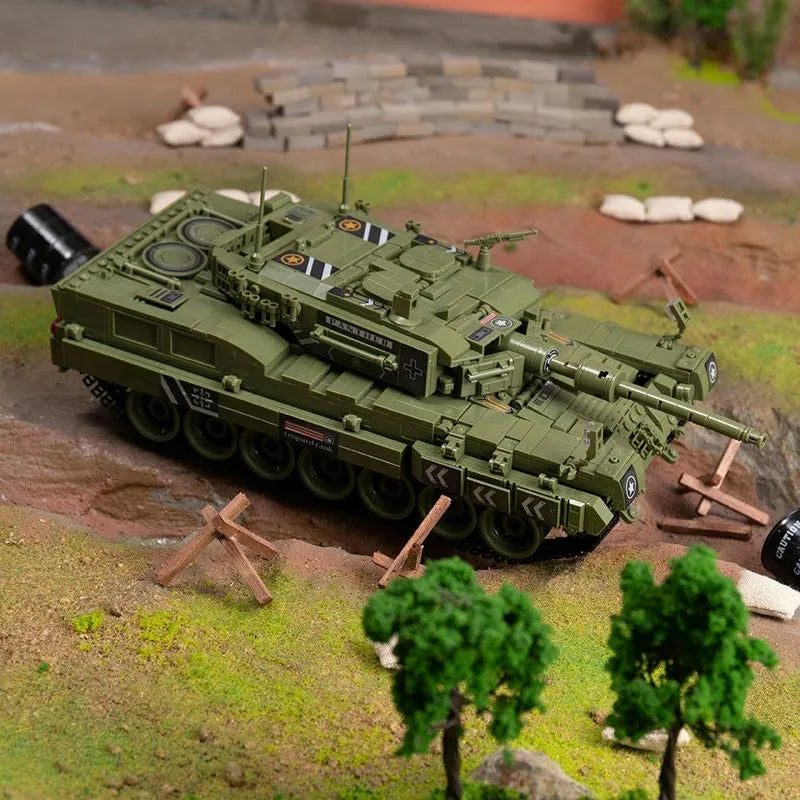 Building Blocks MOC Military WW2 Leopard 2 Main Battle Tank Bricks Toys Construction Set Toys - 4