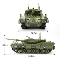 Thumbnail for Building Blocks MOC Military WW2 Leopard 2 Main Battle Tank Bricks Toys - 1