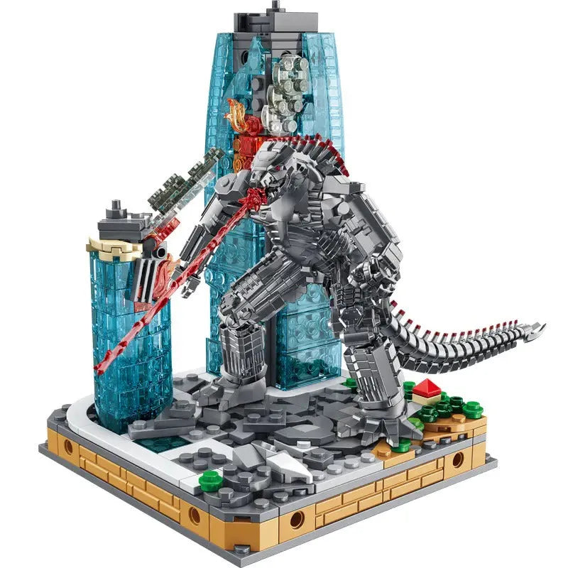 Building Blocks MOC Monster Mecha Godzilla In Battle City Bricks Toys - 1