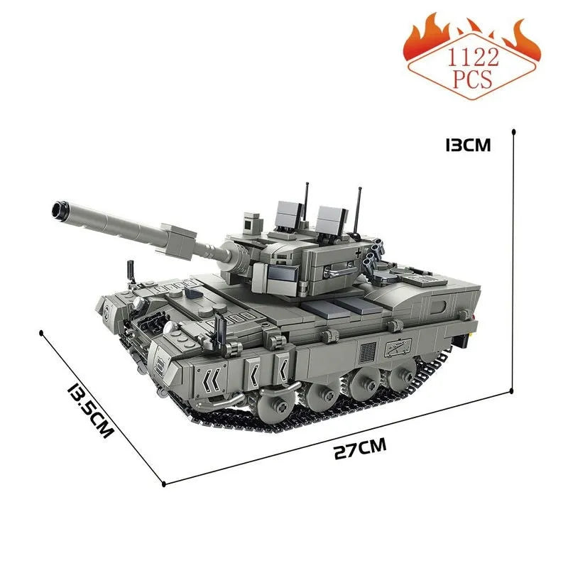 Building Blocks MOC Motorized RC Leopard 2A4 Main Battle Tank Bricks Toy Construction Set Toys - 2