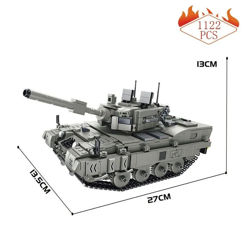 Building Blocks MOC Motorized RC Leopard 2A4 Main Battle Tank Bricks Toy - 2