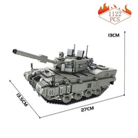 Thumbnail for Building Blocks MOC Motorized RC Leopard 2A4 Main Battle Tank Bricks Toy Construction Set Toys - 2