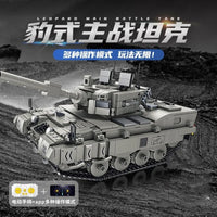 Thumbnail for Building Blocks MOC Motorized RC Leopard 2A4 Main Battle Tank Bricks Toy Construction Set Toys - 3