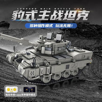 Thumbnail for Building Blocks MOC Motorized RC Leopard 2A4 Main Battle Tank Bricks Toy - 3