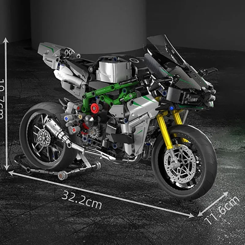 Building Blocks MOC Ninja Fast Racing Motorcycle Kids Bricks Toys - 8