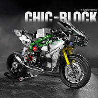 Thumbnail for Building Blocks MOC Ninja Fast Racing Motorcycle Kids Bricks Toys - 2