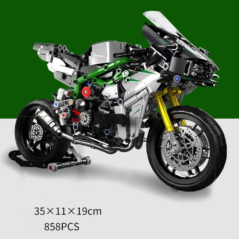 Building Blocks MOC Ninja Fast Racing Motorcycle Kids Bricks Toys - 7