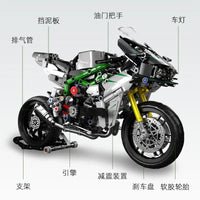 Thumbnail for Building Blocks MOC Ninja Fast Racing Motorcycle Kids Bricks Toys - 4