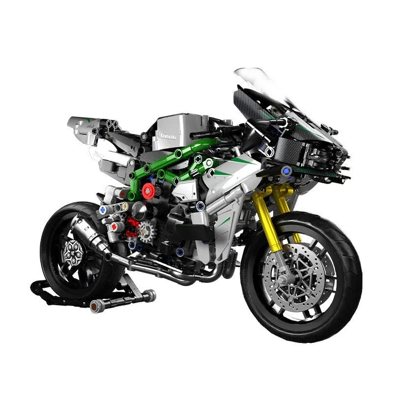 Building Blocks MOC Ninja Fast Racing Motorcycle Kids Bricks Toys - 1