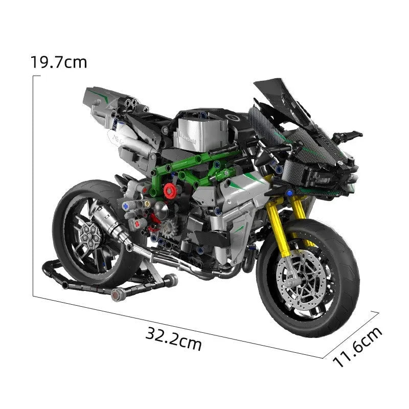 Building Blocks MOC Ninja Fast Racing Motorcycle Kids Bricks Toys - 3