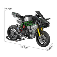 Thumbnail for Building Blocks MOC Ninja Fast Racing Motorcycle Kids Bricks Toys - 3