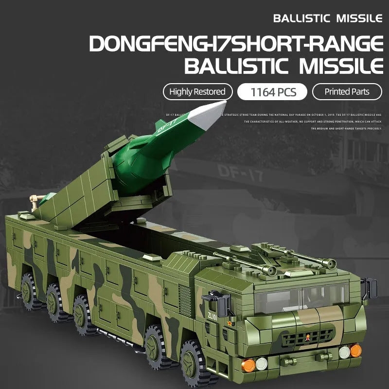 Building Blocks MOC WW2 DF17 Medium Range Ballistic Missile Bricks Toys - 4