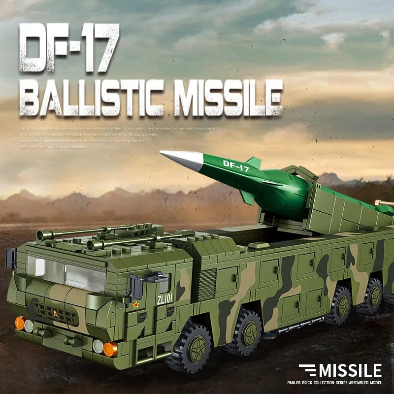 Building Blocks MOC WW2 DF17 Medium Range Ballistic Missile Bricks Toys - 2