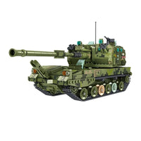 Thumbnail for Building Blocks MOC WW2 Military 155 Self-Propelled Artillery Kids Toys - 2