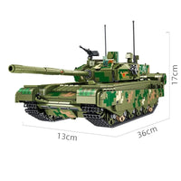 Thumbnail for Building Blocks MOC WW2 Military 99A Main Battle Tank Bricks Kids Toys Construction Set Toys - 6