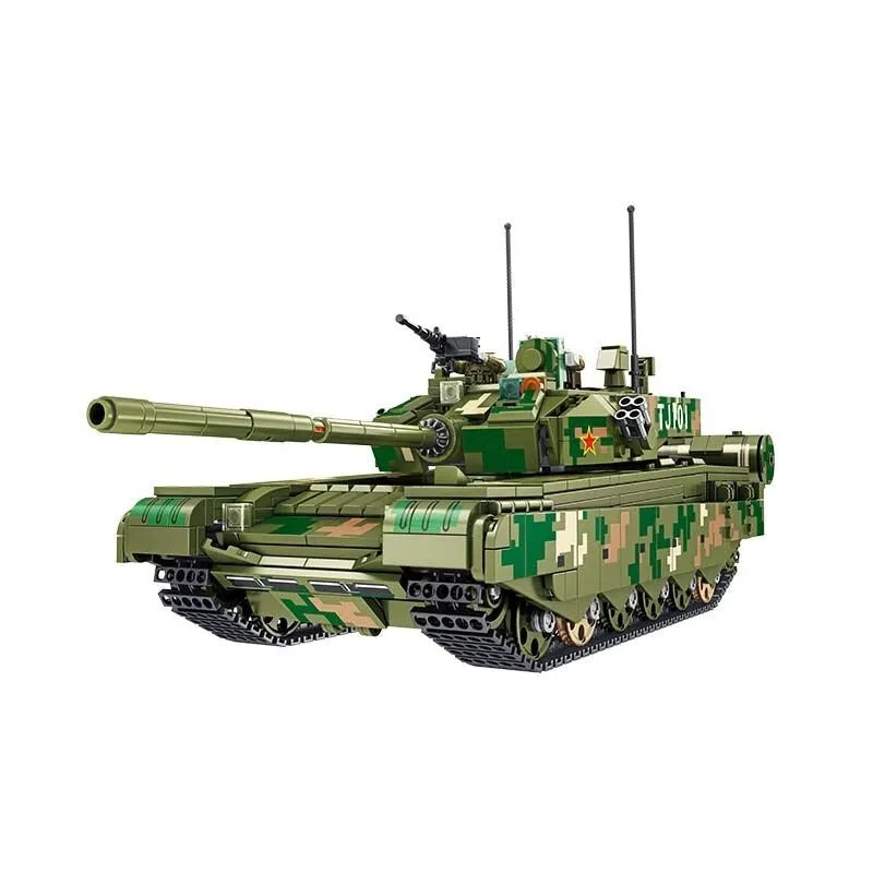 Building Blocks MOC WW2 Military 99A Main Battle Tank Bricks Kids Toys - 3