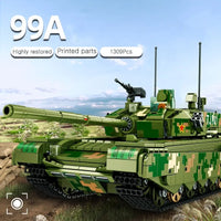 Thumbnail for Building Blocks MOC WW2 Military 99A Main Battle Tank Bricks Kids Toys - 4