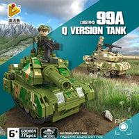 Thumbnail for Building Blocks MOC WW2 Military 99A Q Version Main Battle Tank Bricks Toy Construction Set Toys - 2