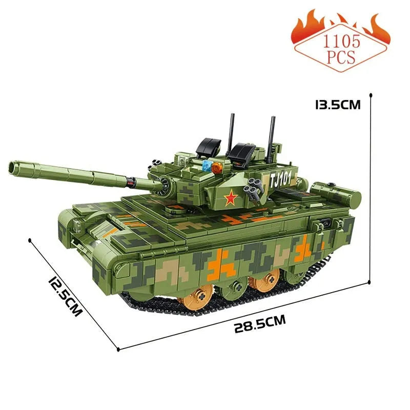 KY10005Cannon Cannon Main Battle Tank Model Building Blocks Toys