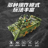 Thumbnail for Building Blocks MOC WW2 Motorized RC Type 99 Main Battle Tank Bricks Toy - 5