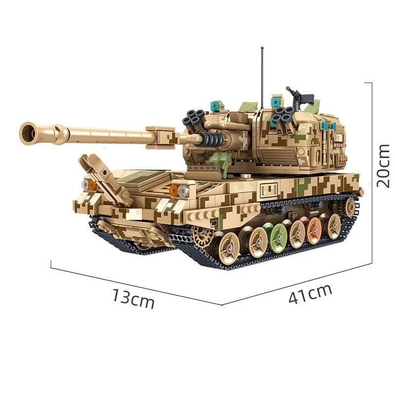 Building Blocks MOC WW2 Self-Propelled 155 Artillery Bricks Toys Construction Set Toys - 5