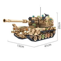 Thumbnail for Building Blocks MOC WW2 Self-Propelled 155 Artillery Bricks Toys Construction Set Toys - 5