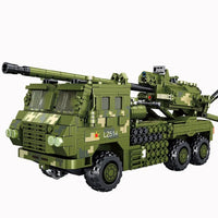 Thumbnail for Building Blocks MOC WW2 SH-15X Armored Car Mounted Howitzer Bricks Toy Construction Set Toys - 1