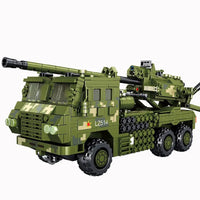 Thumbnail for Building Blocks MOC WW2 SH-15X Armored Car Mounted Howitzer Bricks Toy - 1