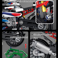 Thumbnail for Building Blocks Tech MOC BMW M 1000RR Motorcycle Bricks Toys 672004 Construction Set Toys - 5