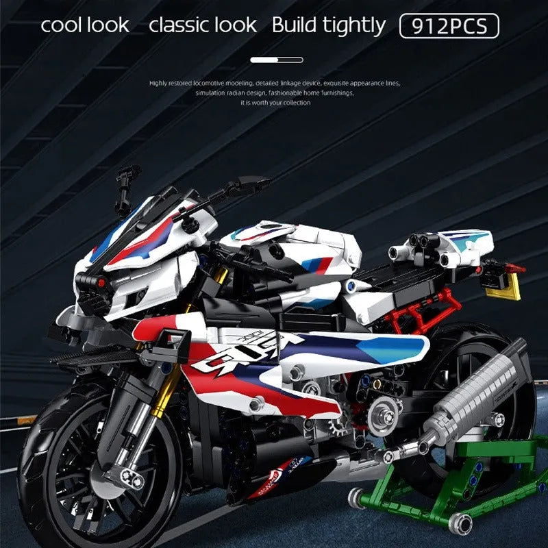 Building Blocks Tech MOC BMW M 1000RR Motorcycle Bricks Toys 672004 Construction Set Toys - 9