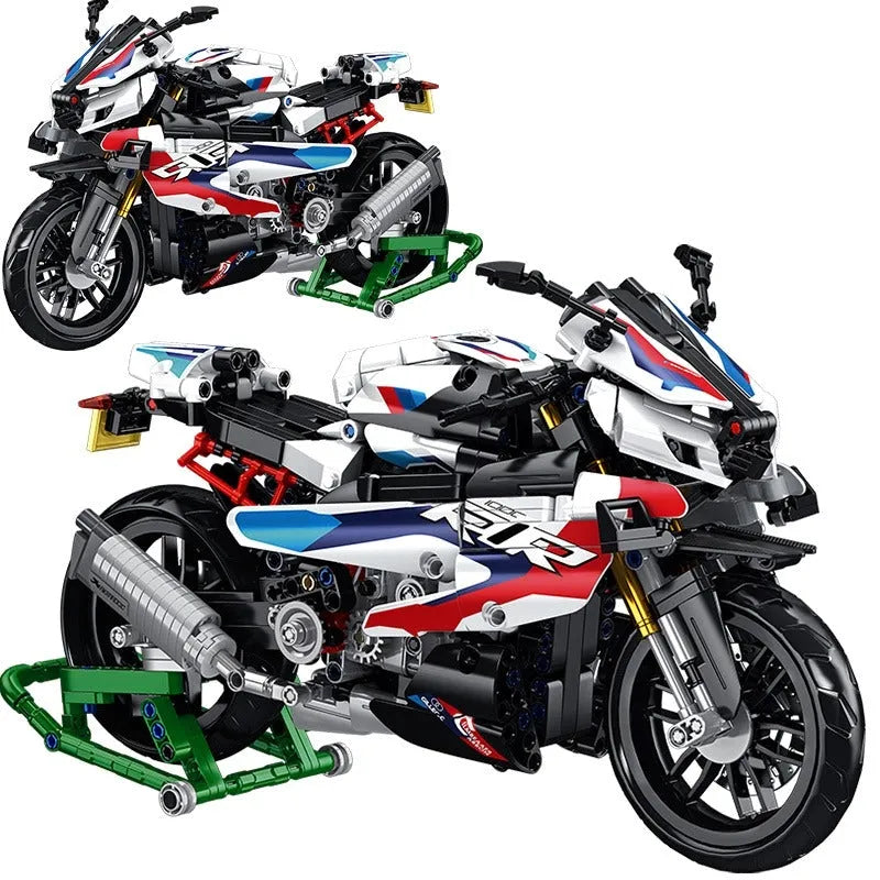 Building Blocks Tech MOC BMW M 1000RR Motorcycle Bricks Toys 672004 - 1