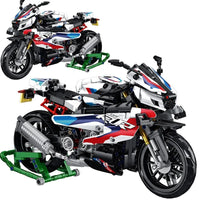 Thumbnail for Building Blocks Tech MOC BMW M 1000RR Motorcycle Bricks Toys 672004 Construction Set Toys - 1