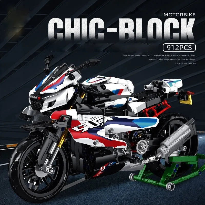 Building Blocks Tech MOC BMW M 1000RR Motorcycle Bricks Toys 672004 - 3