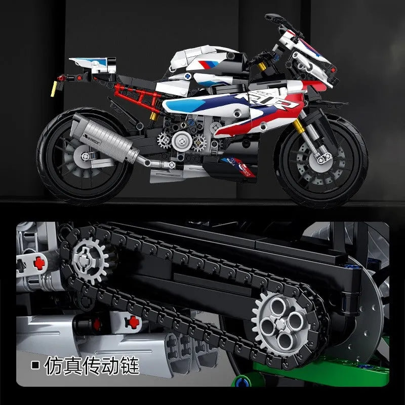 Tech MOC BMW M 1000RR Motorcycle Bricks Toys 672004