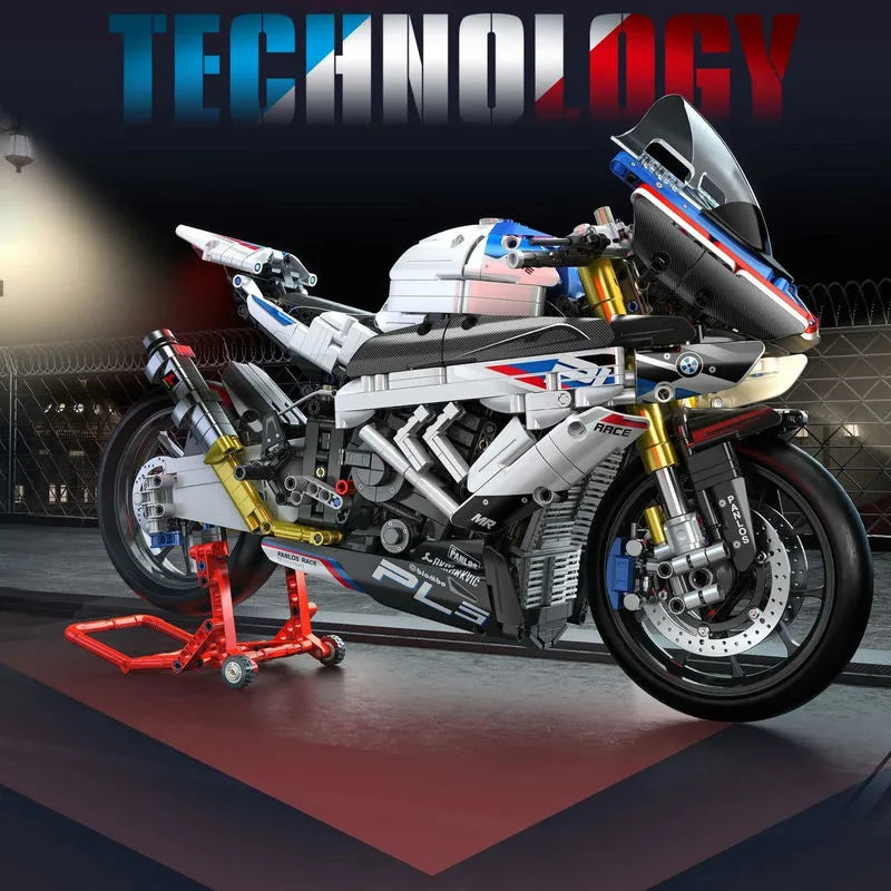Building Blocks Tech MOC BMW PH4 Sport Motorcycle Bricks Toys 672102 Construction Set Toys - 3