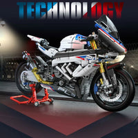 Thumbnail for Building Blocks Tech MOC BMW PH4 Sport Motorcycle Bricks Toys 672102 - 3