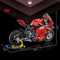 Thumbnail for Building Blocks Tech MOC Ducati V4R Sport Motorcycle Bricks Toys 672101 - 4