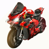 Thumbnail for Building Blocks Tech MOC Ducati V4R Sport Motorcycle Bricks Toys 672101 - 1