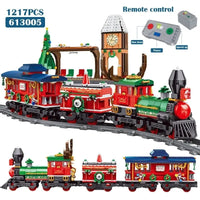 Thumbnail for Building Blocks Tech MOC Expert RC City Christmas Train Bricks Toy - 7