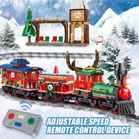 Thumbnail for Building Blocks Tech MOC Expert RC City Christmas Train Bricks Toy - 6