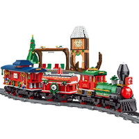Thumbnail for Building Blocks Tech MOC Expert RC City Christmas Train Bricks Toy - 1
