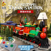 Thumbnail for Building Blocks Tech MOC Expert RC City Christmas Train Bricks Toy - 4