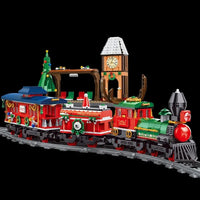 Thumbnail for Building Blocks Tech MOC Expert RC City Christmas Train Bricks Toy - 5