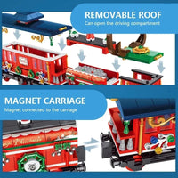 Thumbnail for Building Blocks Tech MOC Expert RC City Christmas Train Bricks Toy - 8