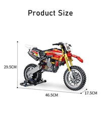 Thumbnail for Building Blocks Tech MOC Off-Road YZ 450 Motorcycle Bricks Toy 672005 - 4