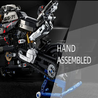 Thumbnail for Building Blocks Tech MOC Suzuki B-King Racing Motorcycle Bricks Toy Construction Set Toys - 3