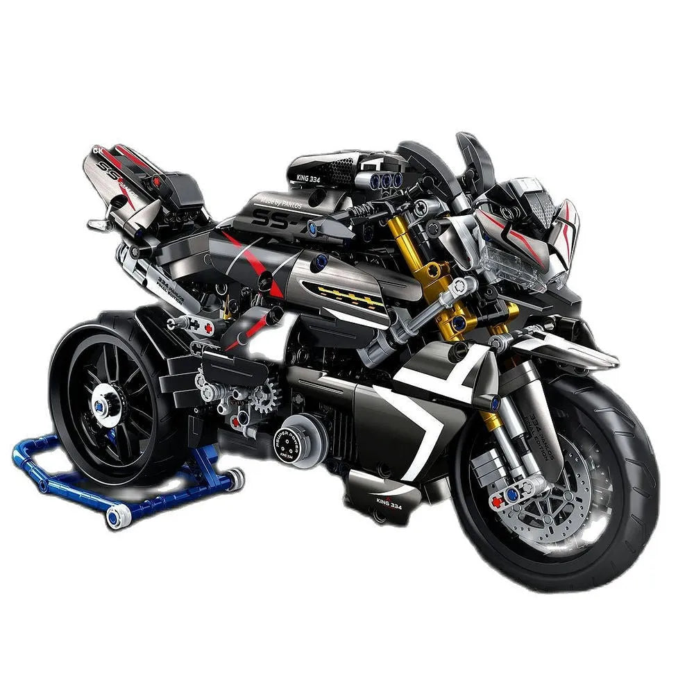 Tech MOC Suzuki B-King Racing Motorcycle Building Toy