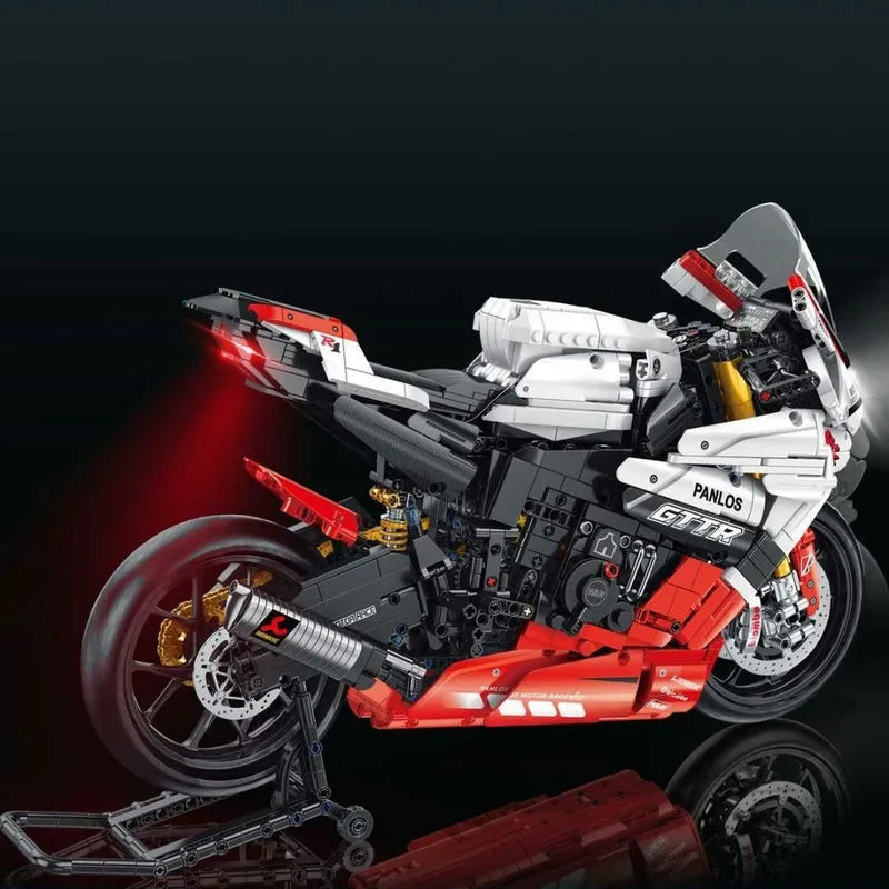 Building Blocks Tech MOC YAMAHA R1 Sport Motorcycle Bricks Toys 672104 - 3