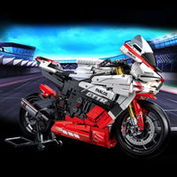 Thumbnail for Building Blocks Tech MOC YAMAHA R1 Sport Motorcycle Bricks Toys 672104 - 2